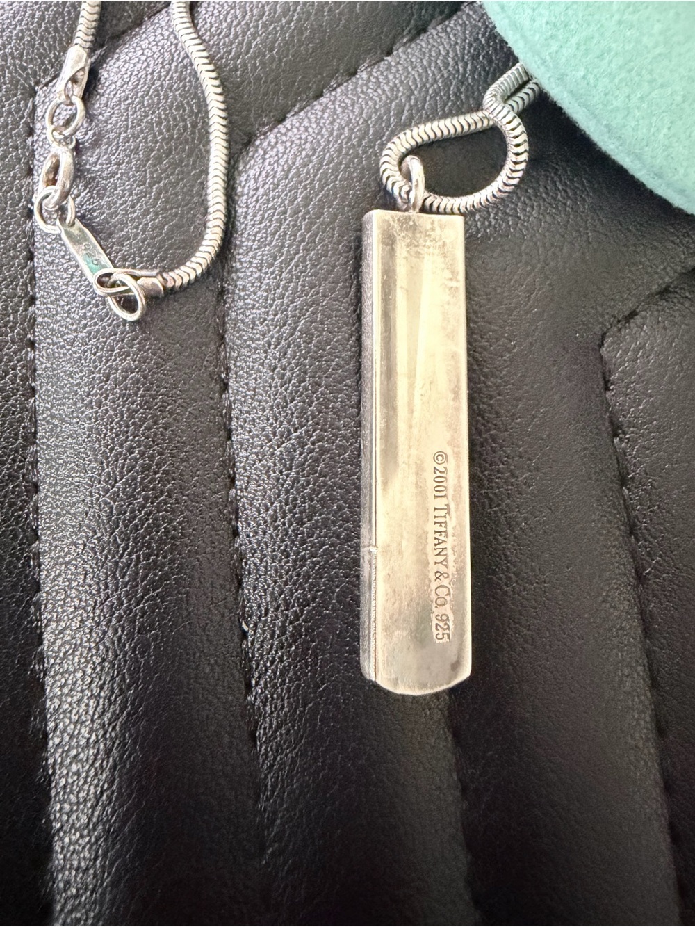 Tiffany & Co. Sterling Silver Bar Pendant Necklace - Picture 4 of 4